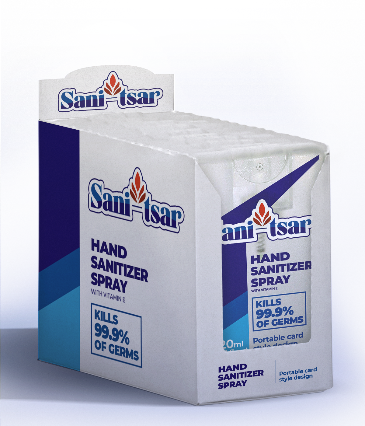 Sani-Tsar Hand Sanitizer Spray (20ml Pocket Style), Travel-Size Spray Bottle, with Vitamin E